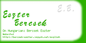 eszter bercsek business card